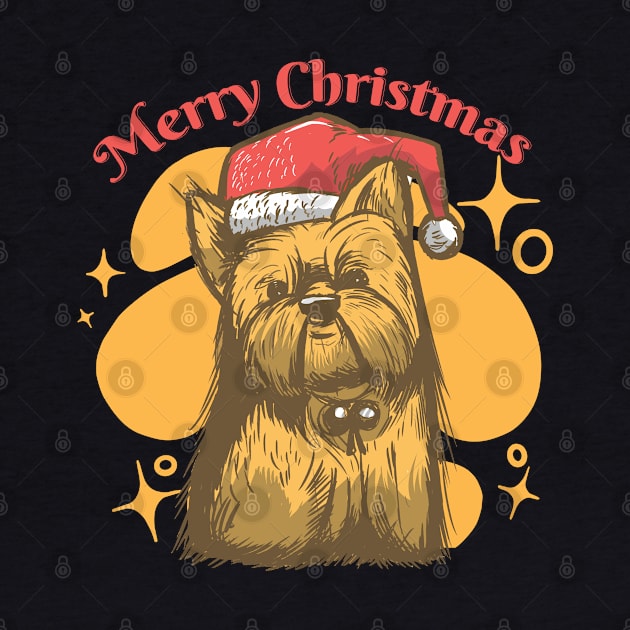 Yorkie Christmas by Safdesignx